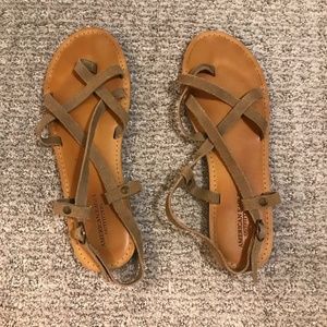 Leather Strapped Gladiator Sandals